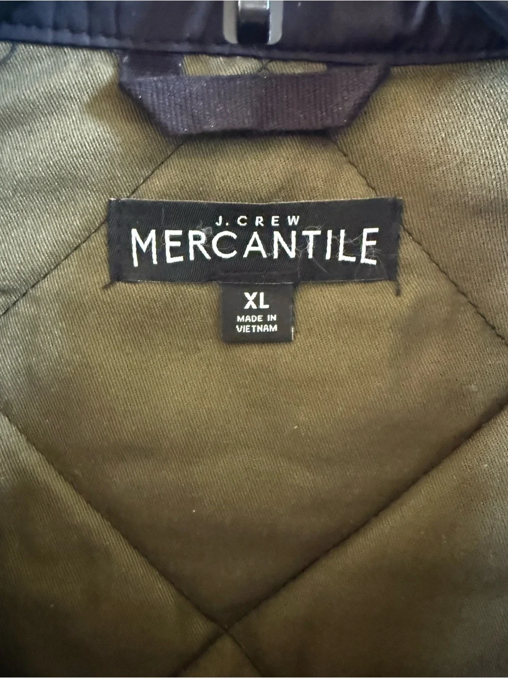 J.Crew Mercantile Men's Quilted Full Zip Vest XL Black